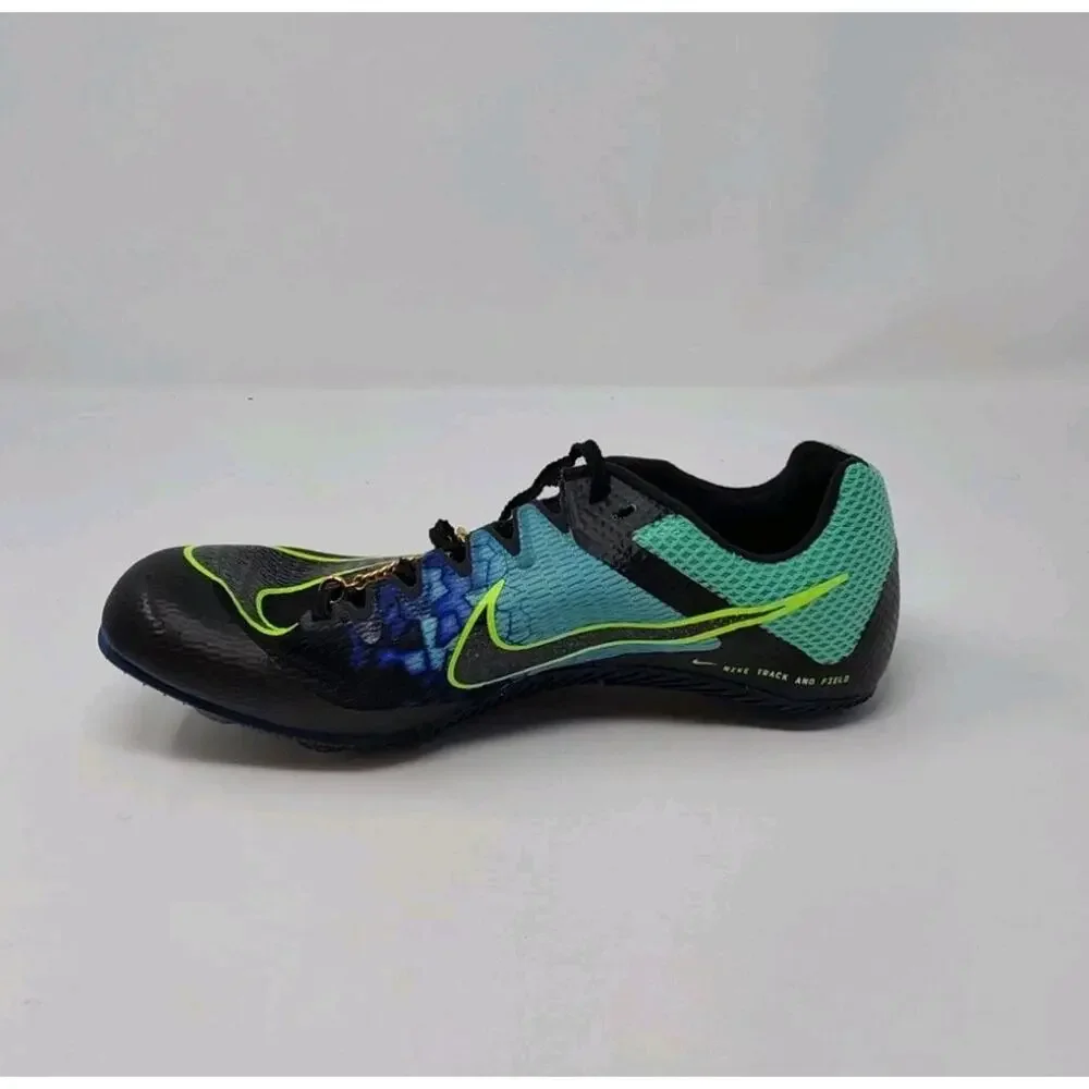 Nike Zoom Rival Sprint Track Spikes Black Green Blue Sz 7 Women/5.5 Men - Picture 8 of 16